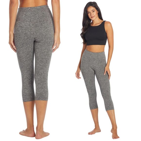 Zobha - Easy Melange Capri Yoga Leggings | Size Small | Heather Gray - Picture 1 of 15